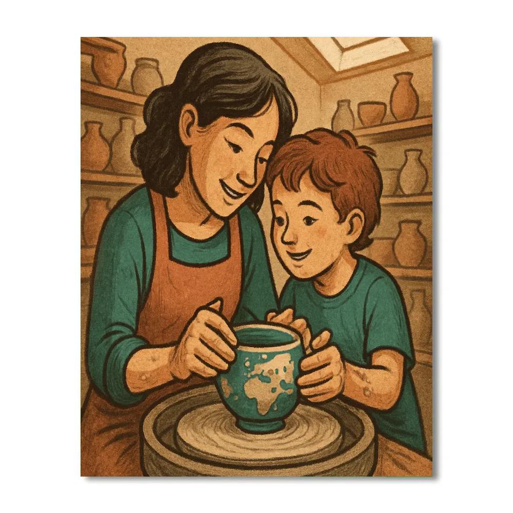 Planetary Pottery Class paint by numbers