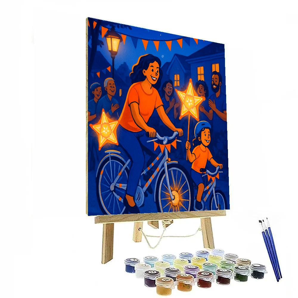 Starlight Bicycle Parade DIY paint by numbers