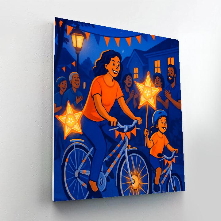 Starlight Bicycle Parade DIY paint by numbers