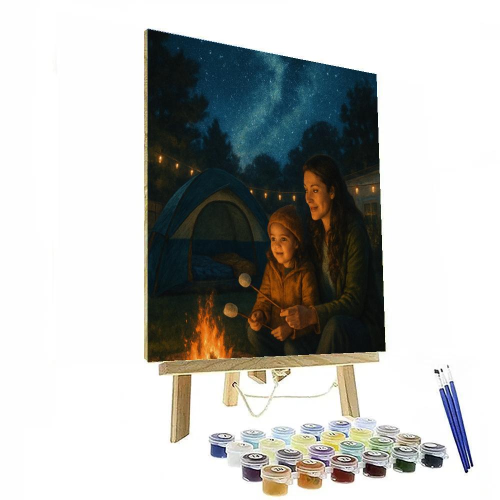 Stellar Backyard Campout paint by numbers