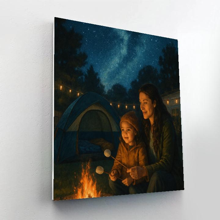 Stellar Backyard Campout paint by numbers