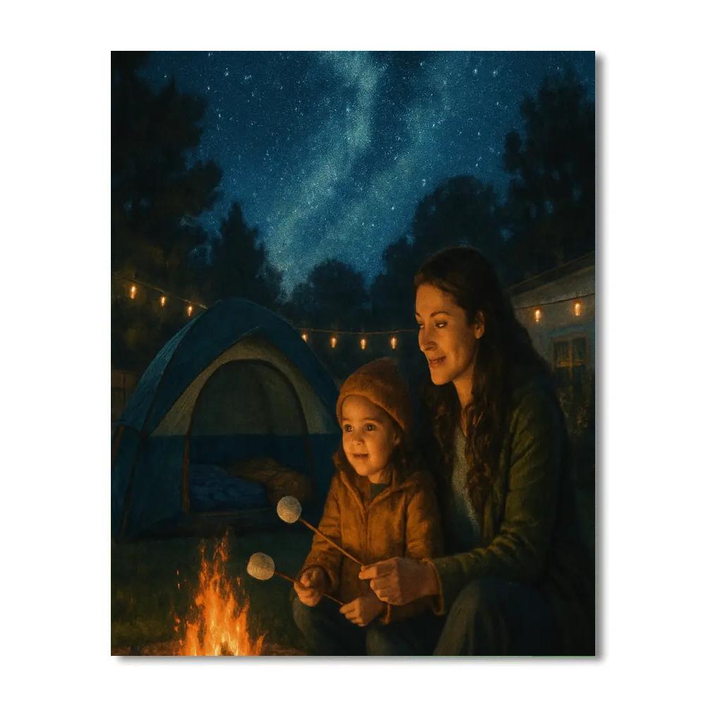 Stellar Backyard Campout paint by numbers