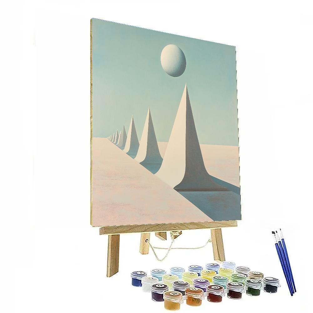 Yves Tanguy Inspired Alien Desert painting number kit