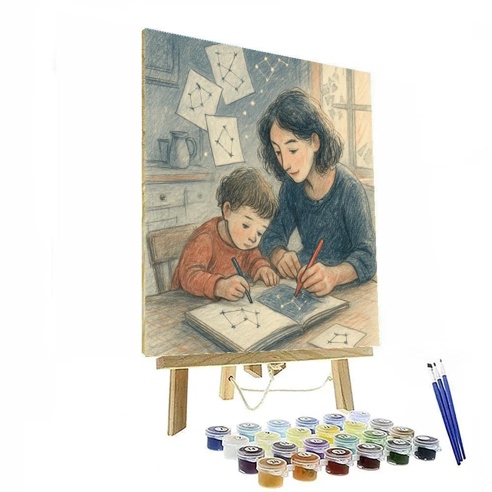 Stellar Sketchbook Afternoon Paint by numbers art