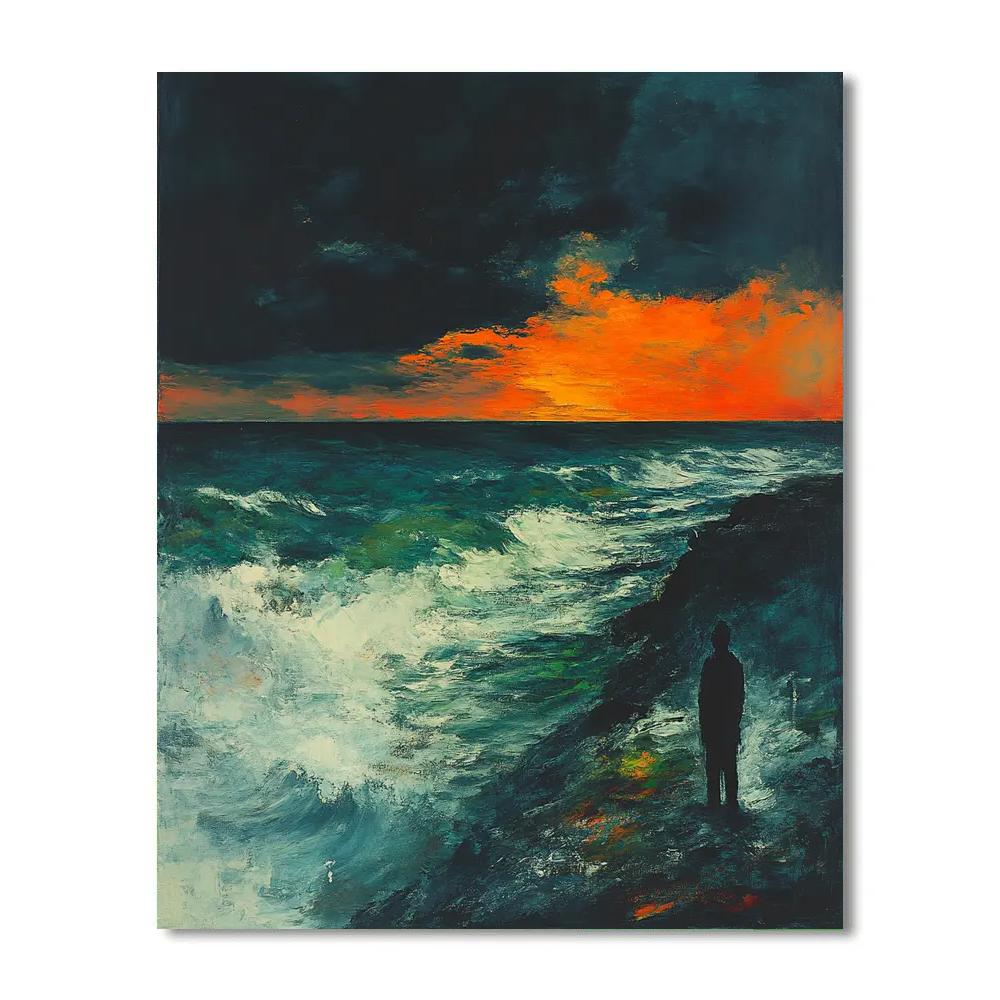 Edward Munch Inspired Lonely Shore Painting by numbers kit