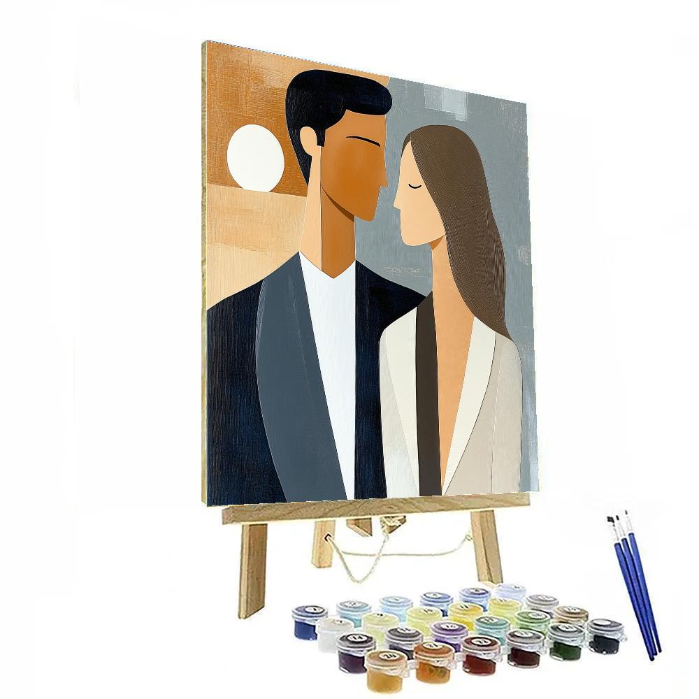 Amedeo Modigliani Inspired Elegant Couple Painting by numbers kit
