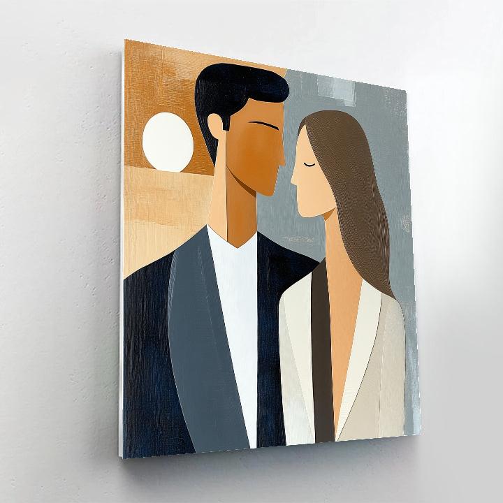 Amedeo Modigliani Inspired Elegant Couple Painting by numbers kit