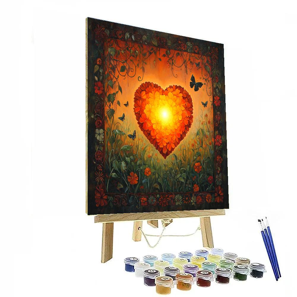 Frida Kahlo Inspired Heart Of Cempasuchil painting number kit