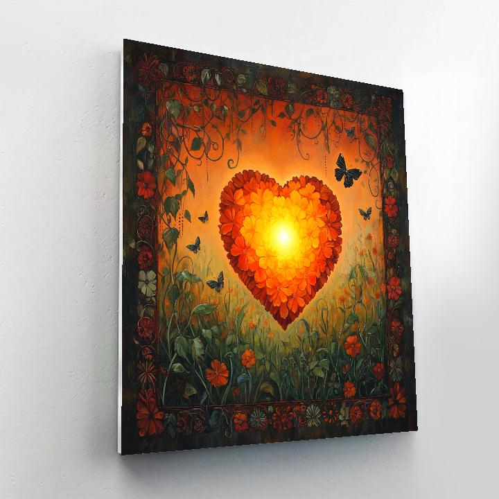 Frida Kahlo Inspired Heart Of Cempasuchil painting number kit