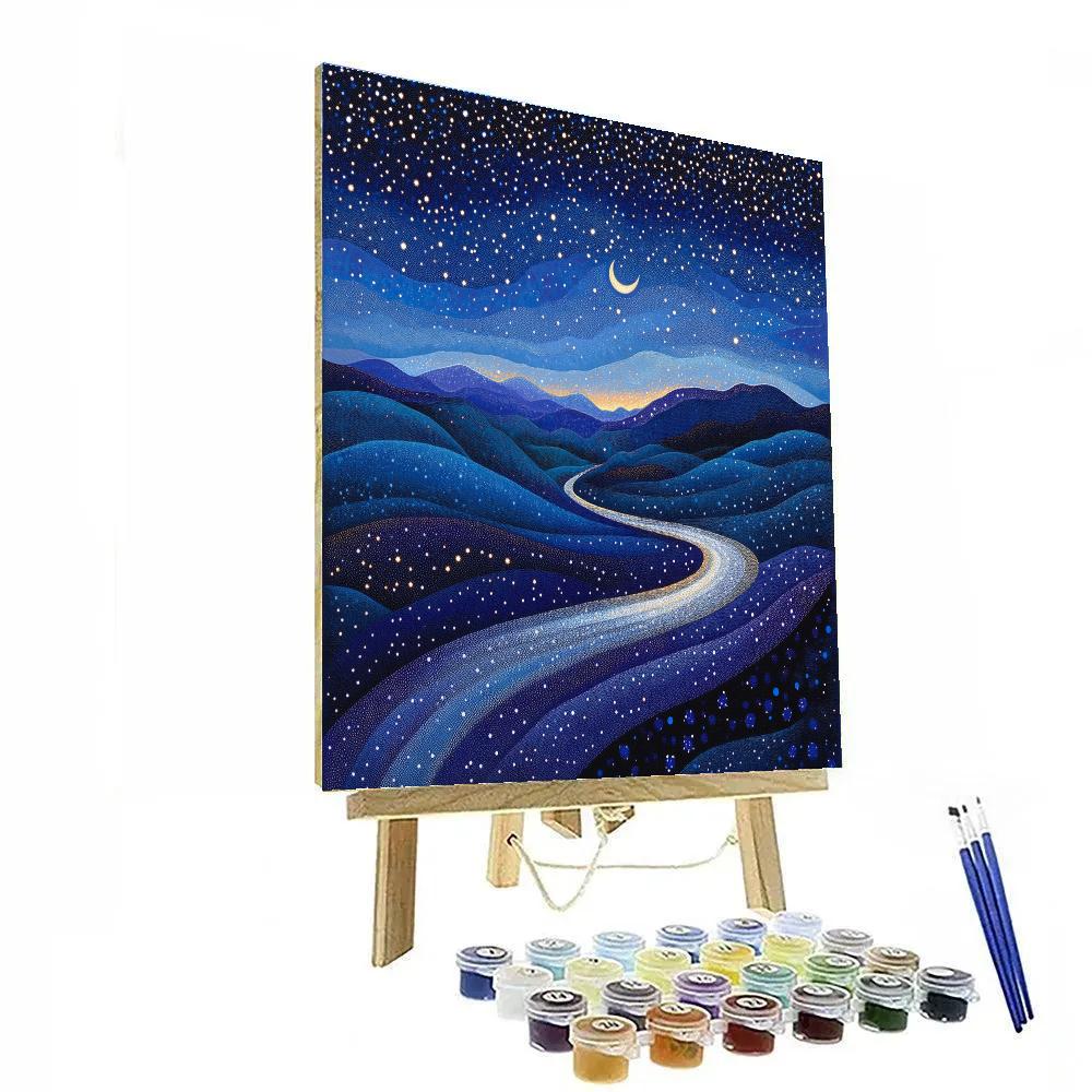 Georges Seurat Inspired Lunar Nebula paint by number