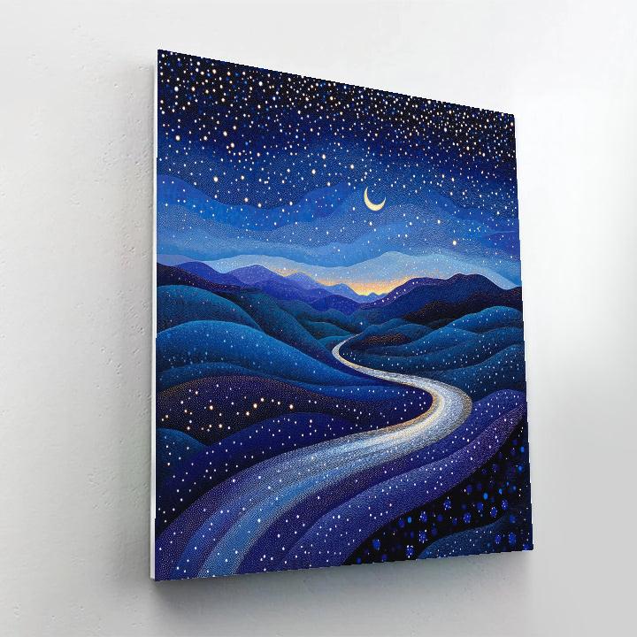 Georges Seurat Inspired Lunar Nebula paint by number