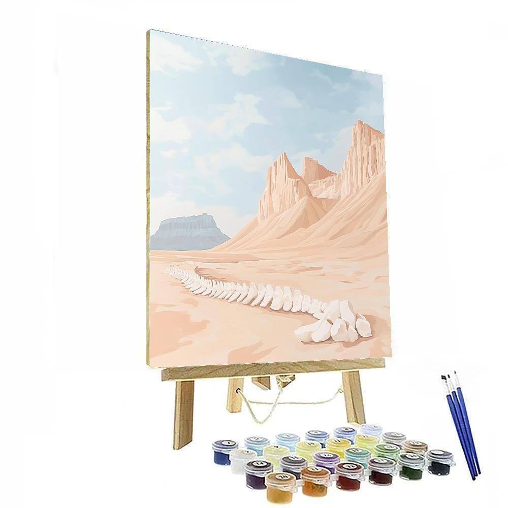 Georgia OKeeffe Inspired Desert Landscape With Bones Numbered painting kits