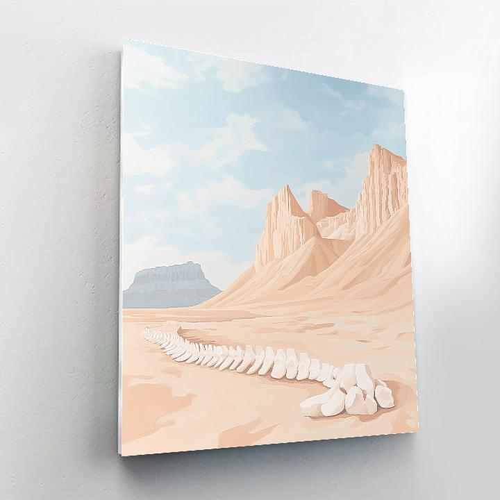 Georgia OKeeffe Inspired Desert Landscape With Bones Numbered painting kits