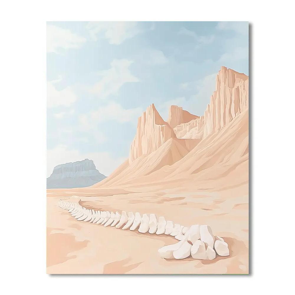 Georgia OKeeffe Inspired Desert Landscape With Bones Numbered painting kits