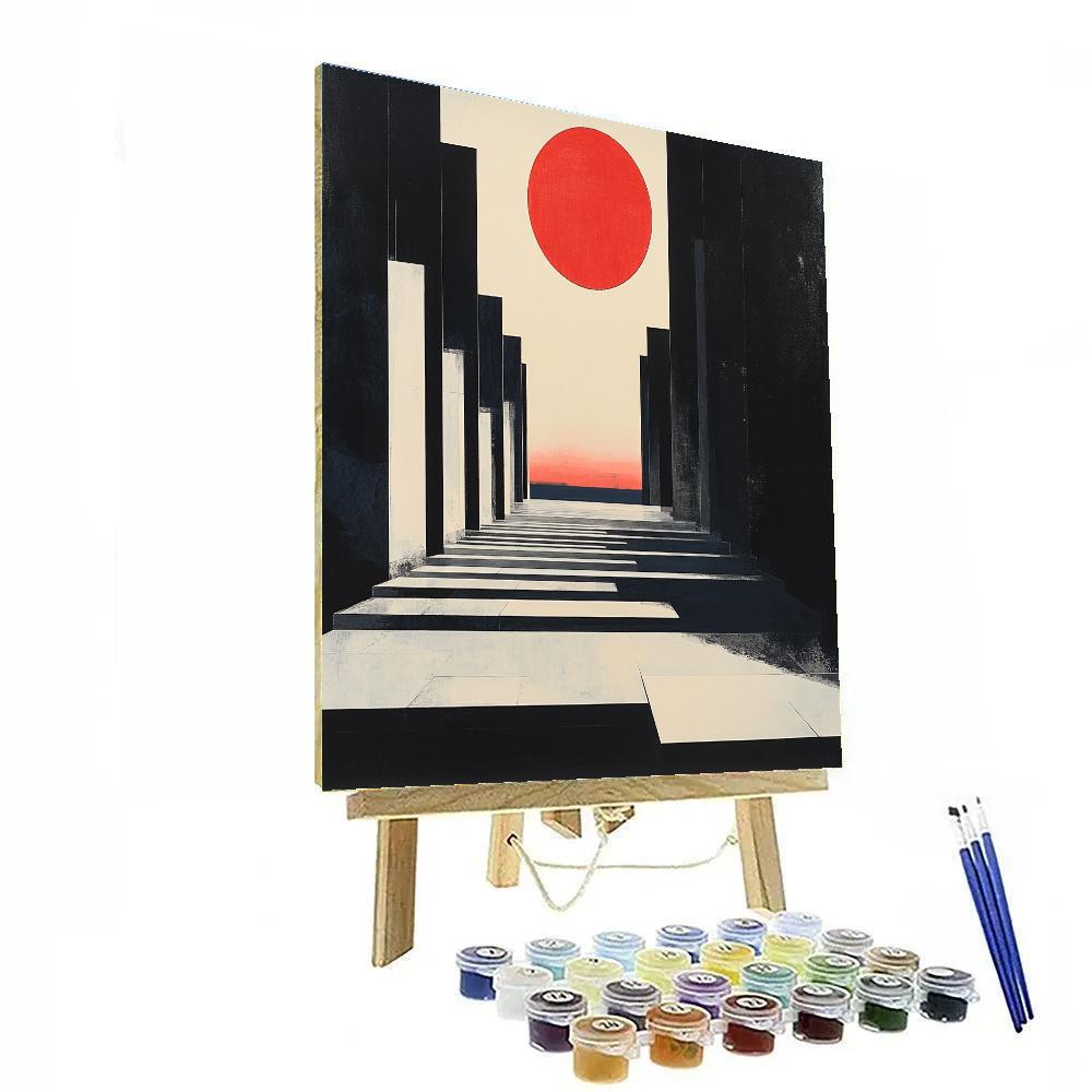 Kazimir Malevich Inspired Geometric Dawn Paint by numbers art