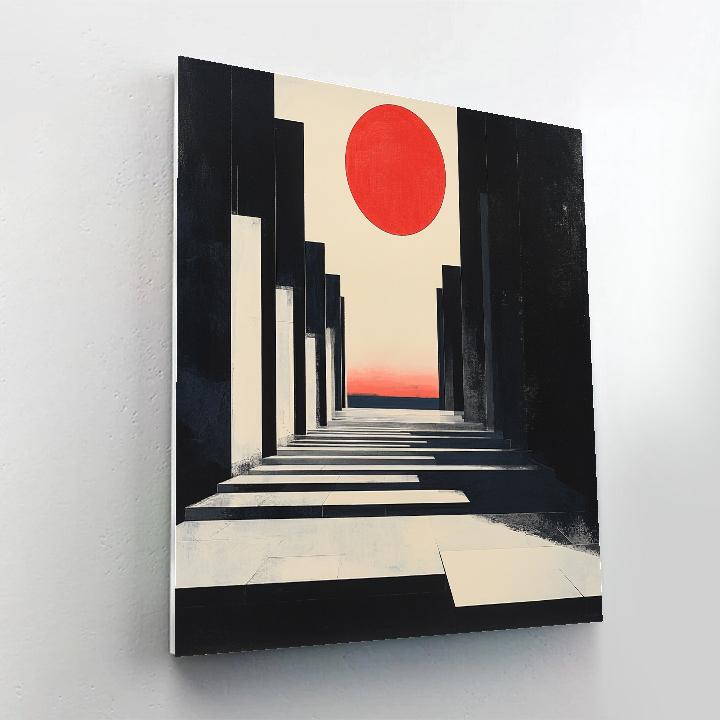 Kazimir Malevich Inspired Geometric Dawn Paint by numbers art