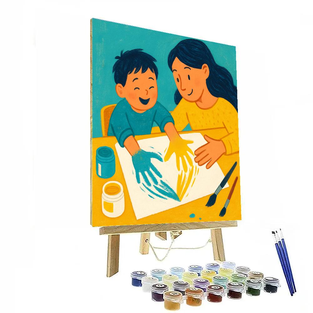 Comet Trail Handprint paint by color