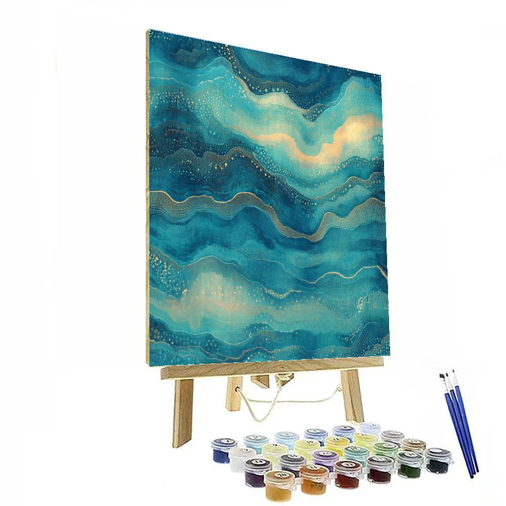 Georges Seurat Inspired Ocean Current Abstraction DIY paint by numbers