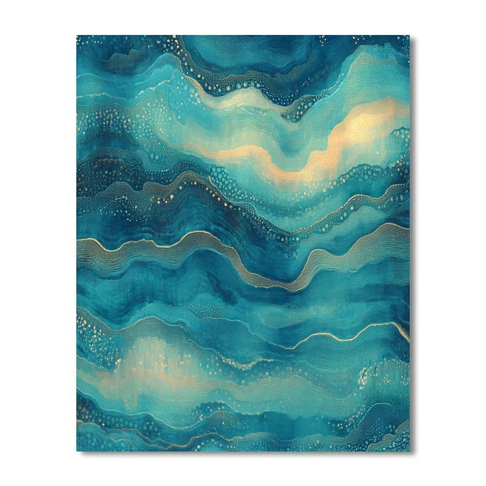 Georges Seurat Inspired Ocean Current Abstraction DIY paint by numbers