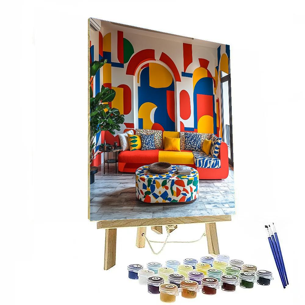 Matisse Inspired Joyful Interior DIY paint by numbers