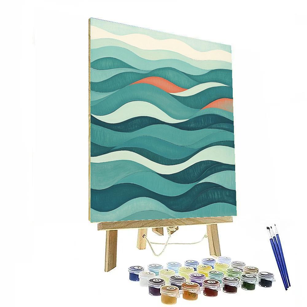 Paul Klee Inspired Ocean Script Numbered painting kits