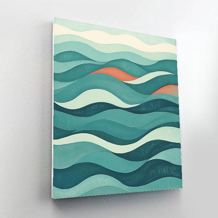 Paul Klee Inspired Ocean Script Numbered painting kits