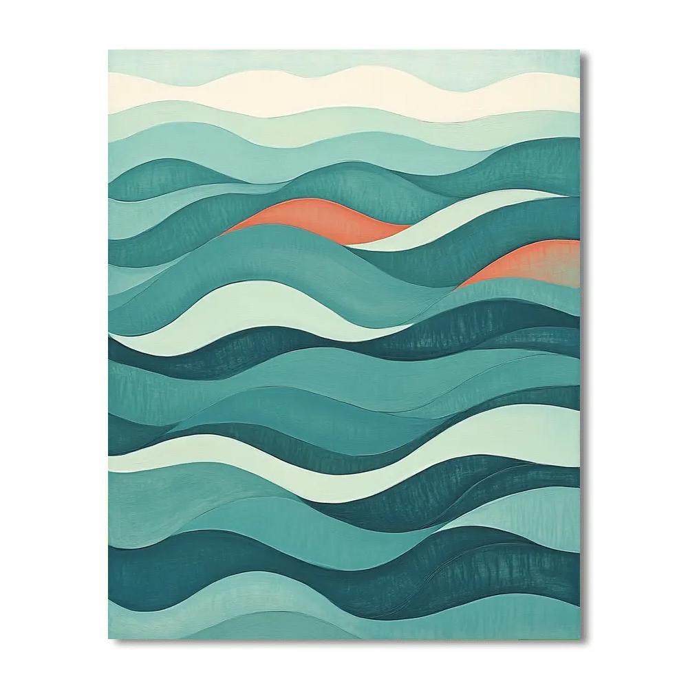 Paul Klee Inspired Ocean Script Numbered painting kits