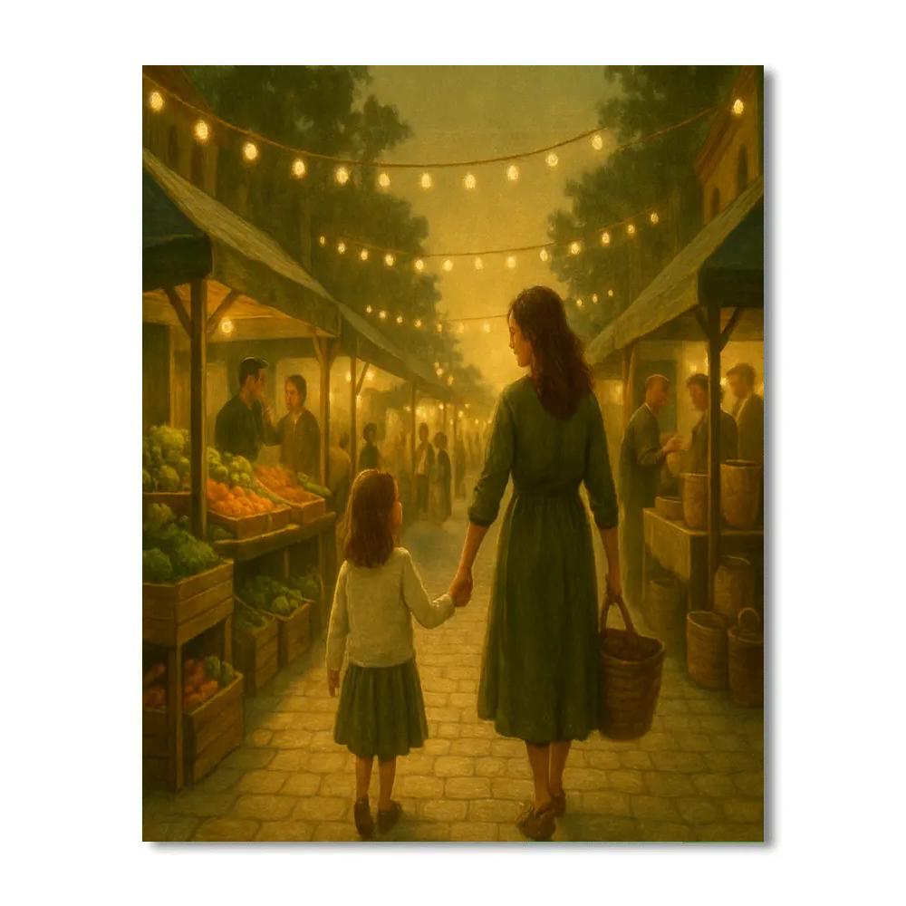 Starlit Farmer Market Stroll Paint by numbers kits