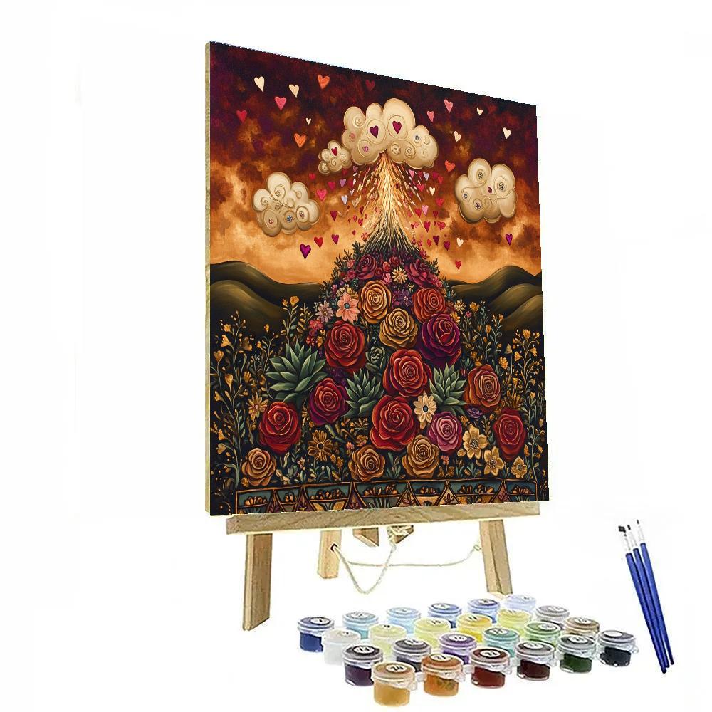 Frida Kahlo Inspired Volcanic Bloom Paint by numbers kits