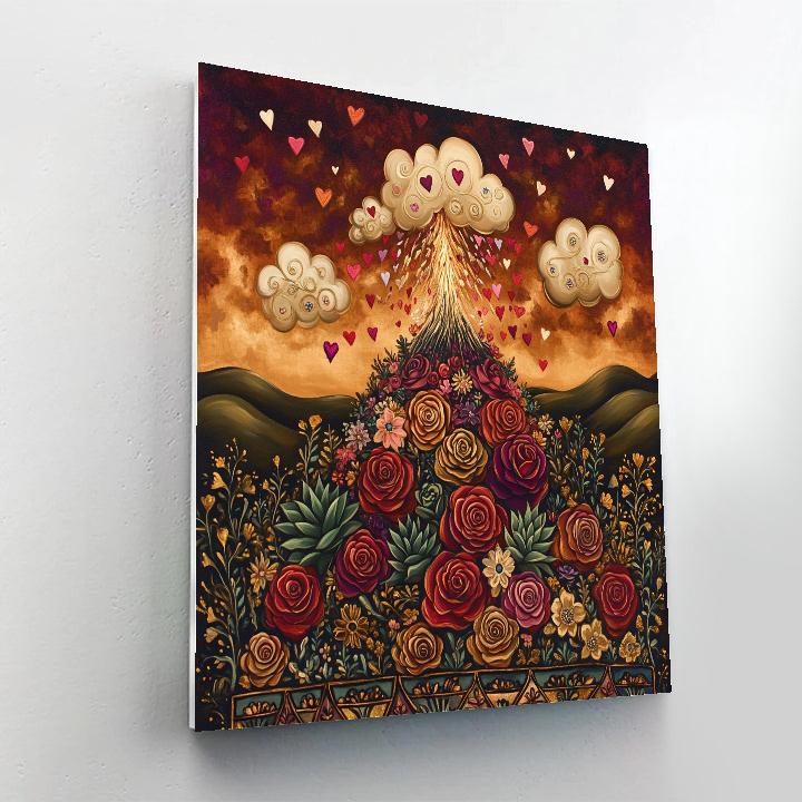 Frida Kahlo Inspired Volcanic Bloom Paint by numbers kits