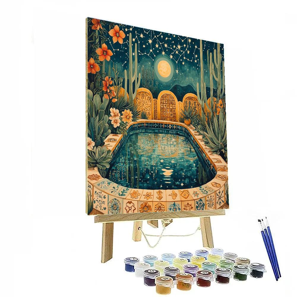 Frida Kahlo Inspired Garden Of Mirrors paint by color