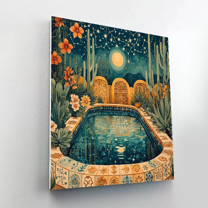 Frida Kahlo Inspired Garden Of Mirrors paint by color