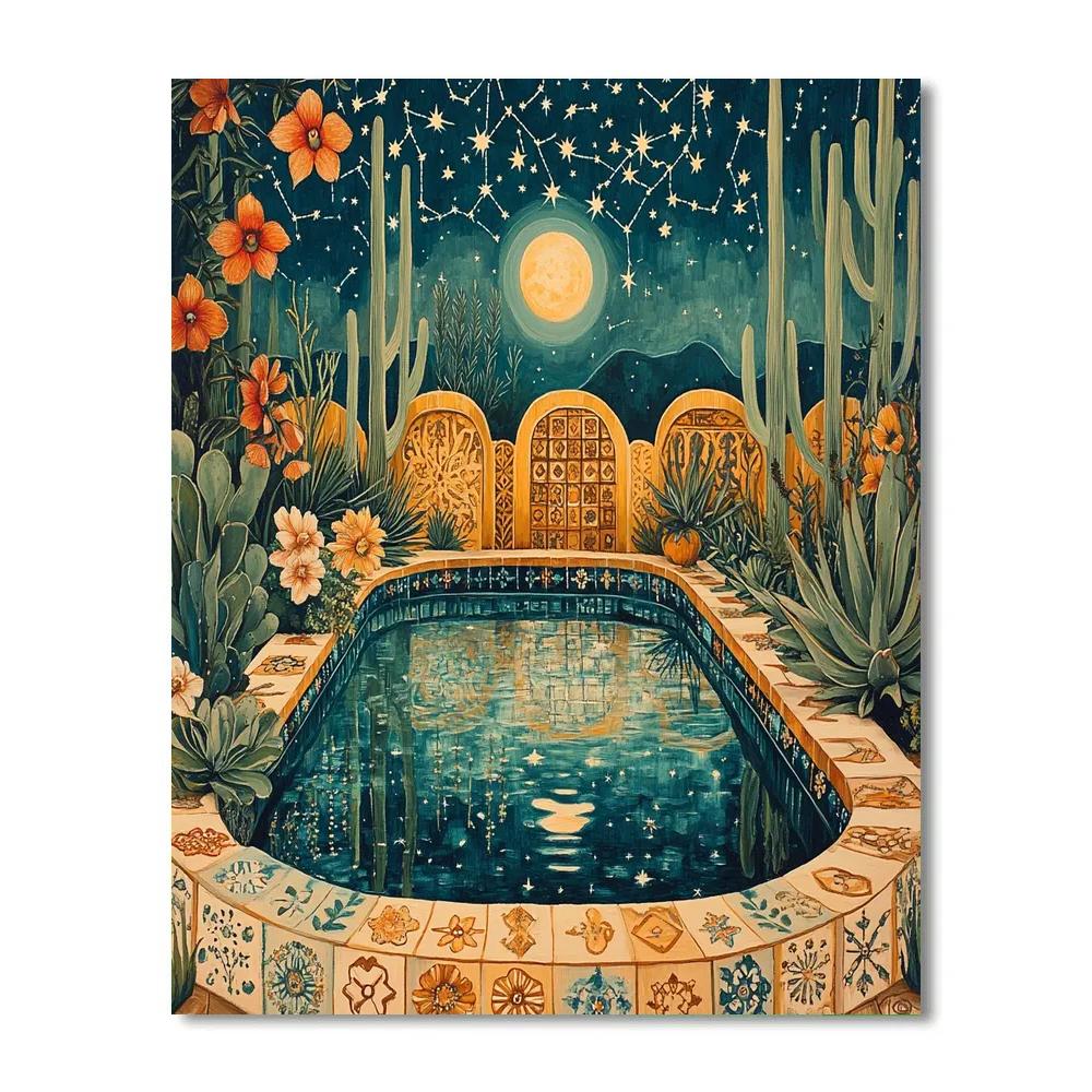 Frida Kahlo Inspired Garden Of Mirrors paint by color