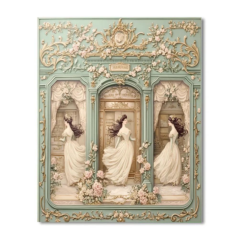 Alphonse Mucha Inspired Art Nouveau Jewelry Shop DIY paint by numbers