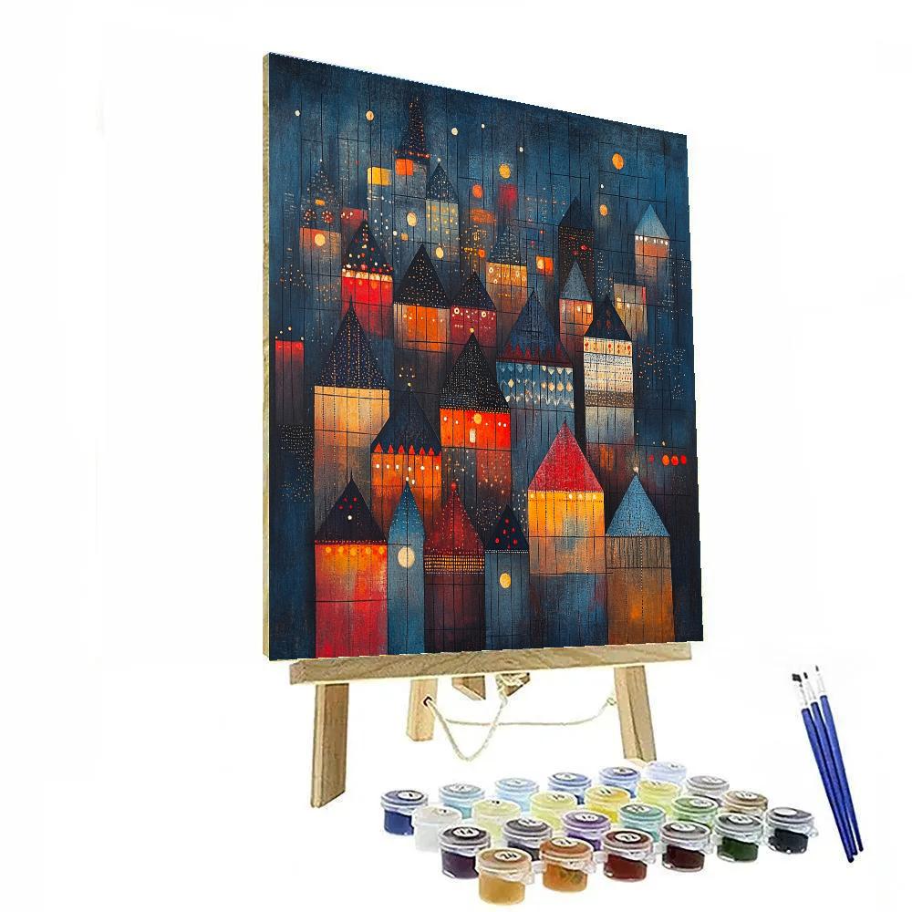 Paul Klee Inspired Night Bazaar Numbered painting kits