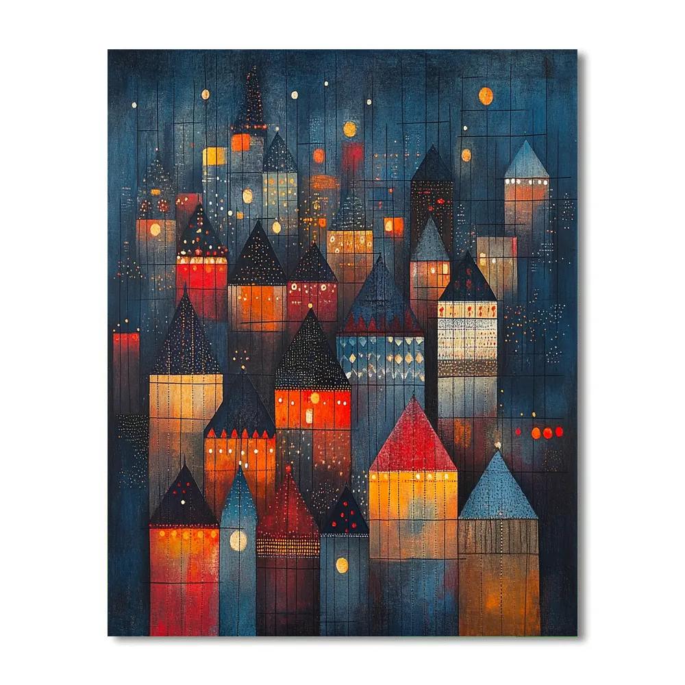 Paul Klee Inspired Night Bazaar Numbered painting kits