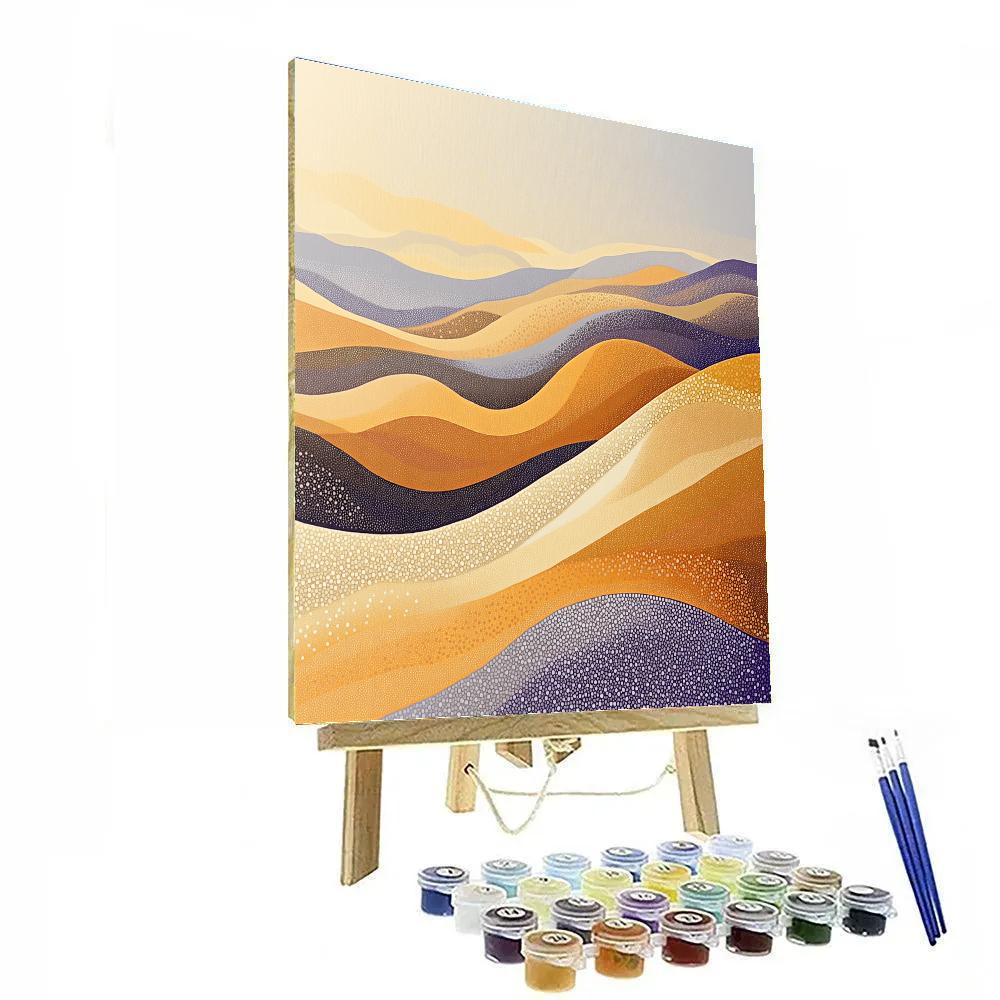 Georges Seurat Inspired Desert Dune Geometry painting number kit