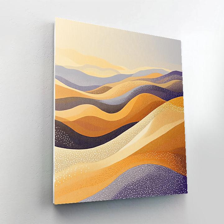 Georges Seurat Inspired Desert Dune Geometry painting number kit