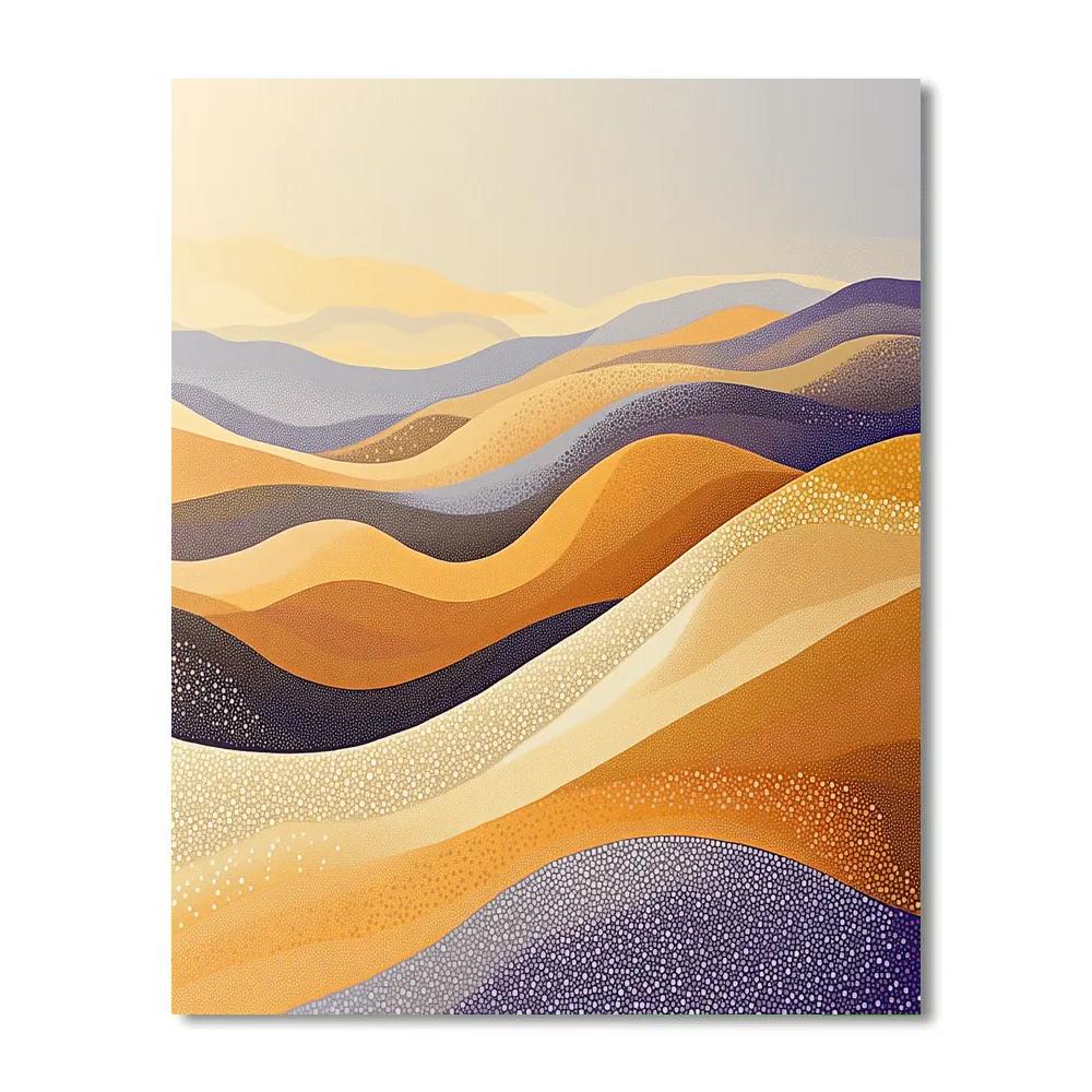 Georges Seurat Inspired Desert Dune Geometry painting number kit