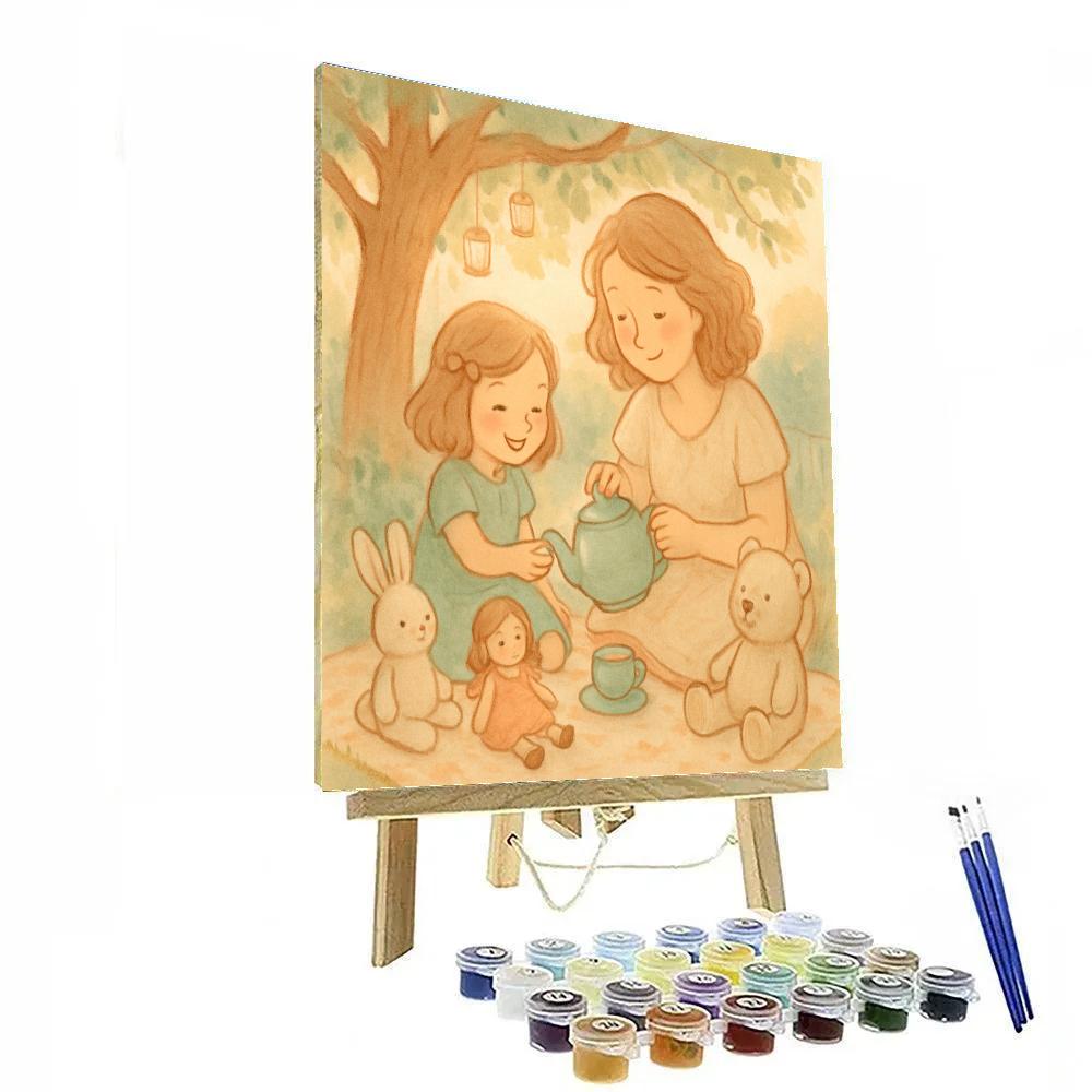 Stellar Tea Party With Dolls paint by numbers