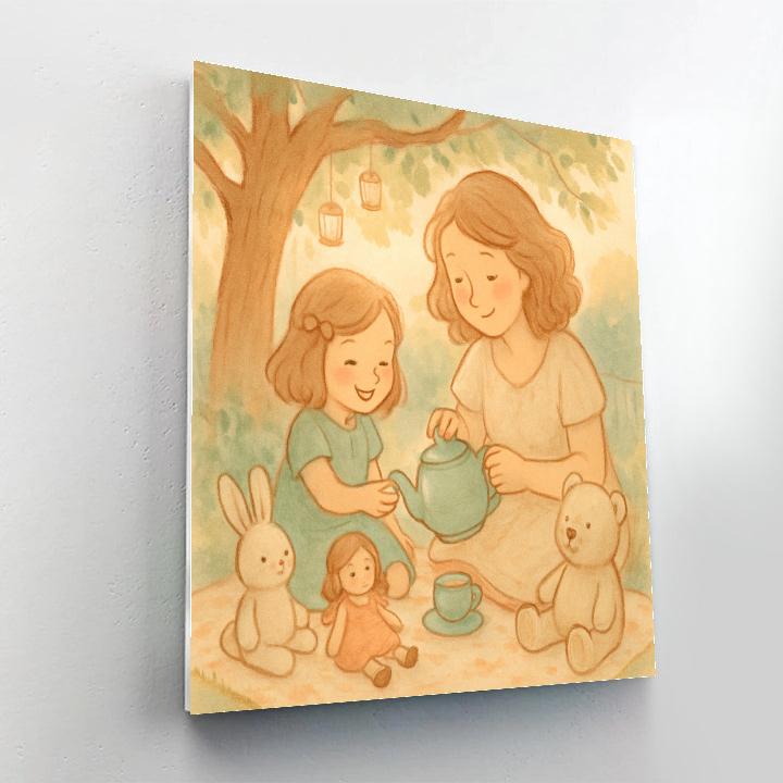 Stellar Tea Party With Dolls paint by numbers