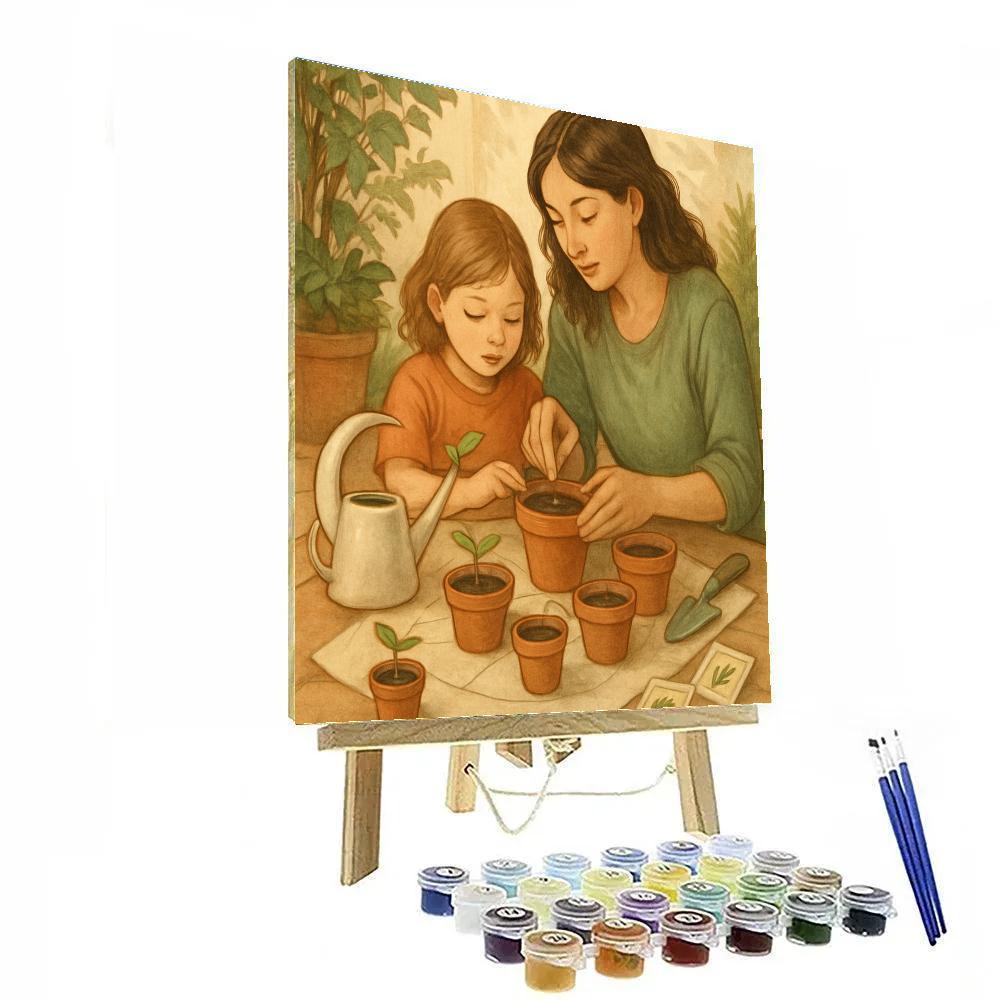 Cosmic Garden Potting DIY paint by numbers