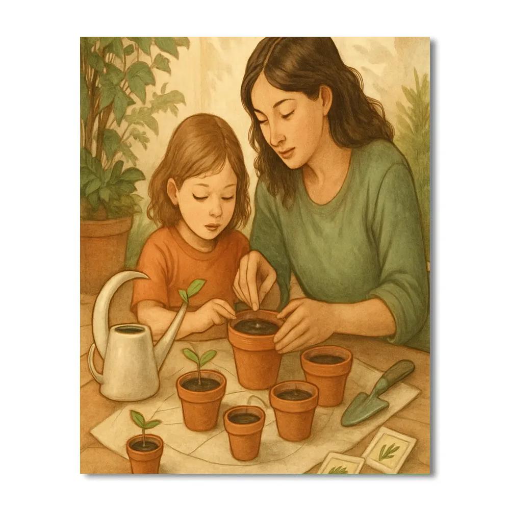 Cosmic Garden Potting DIY paint by numbers