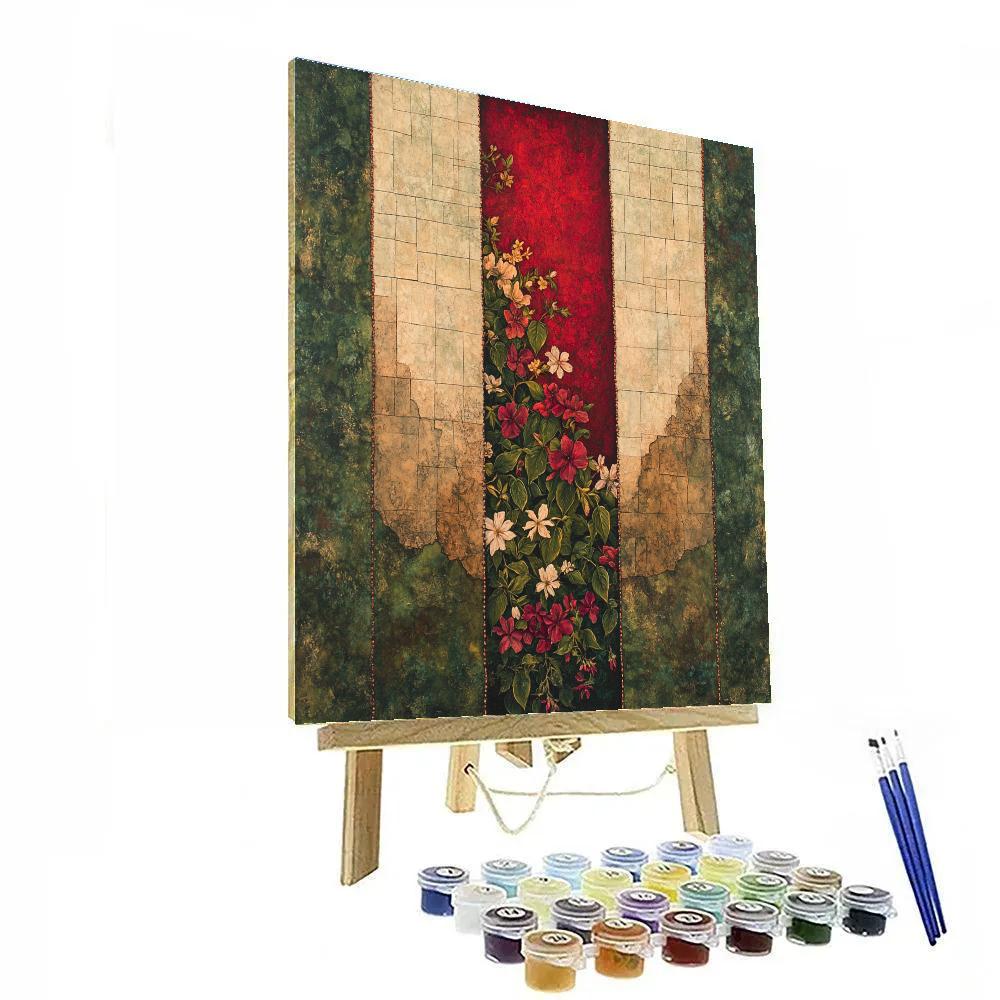 Frida Kahlo Inspired Wound Of Flowers Painting by numbers kit