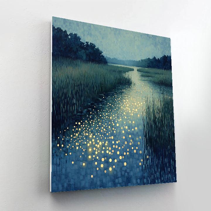 Georges Seurat Inspired Twilight Wetlands Paint by numbers kits