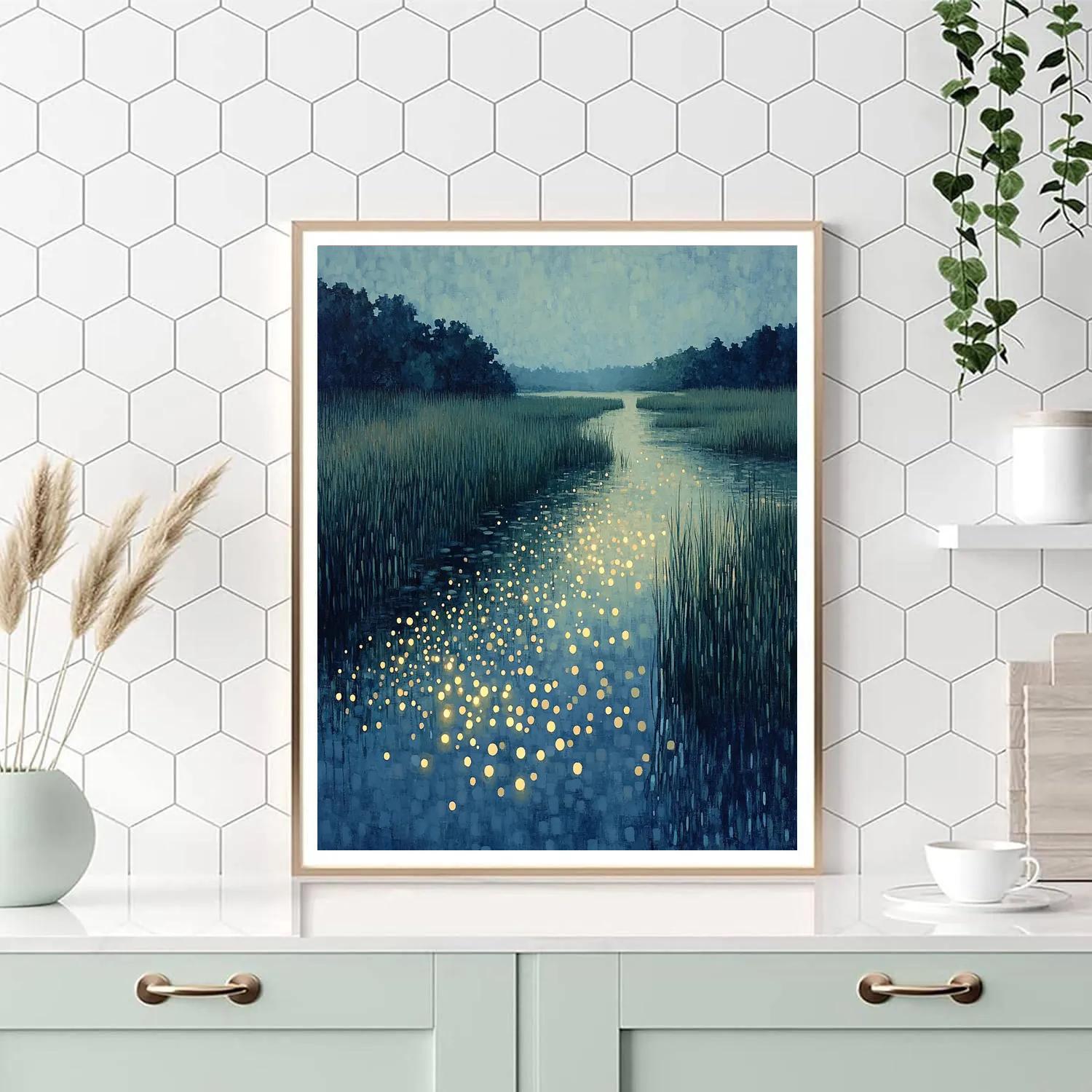 Georges Seurat Inspired Twilight Wetlands Paint by numbers kits