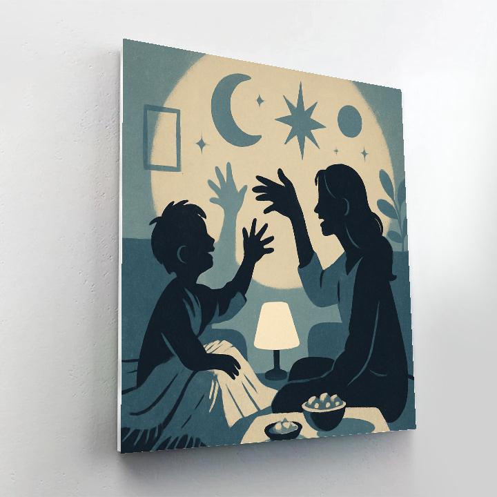 Galaxy Shadow Puppet Show paint by numbers