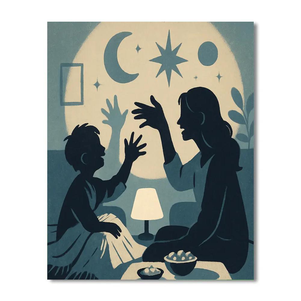 Galaxy Shadow Puppet Show paint by numbers