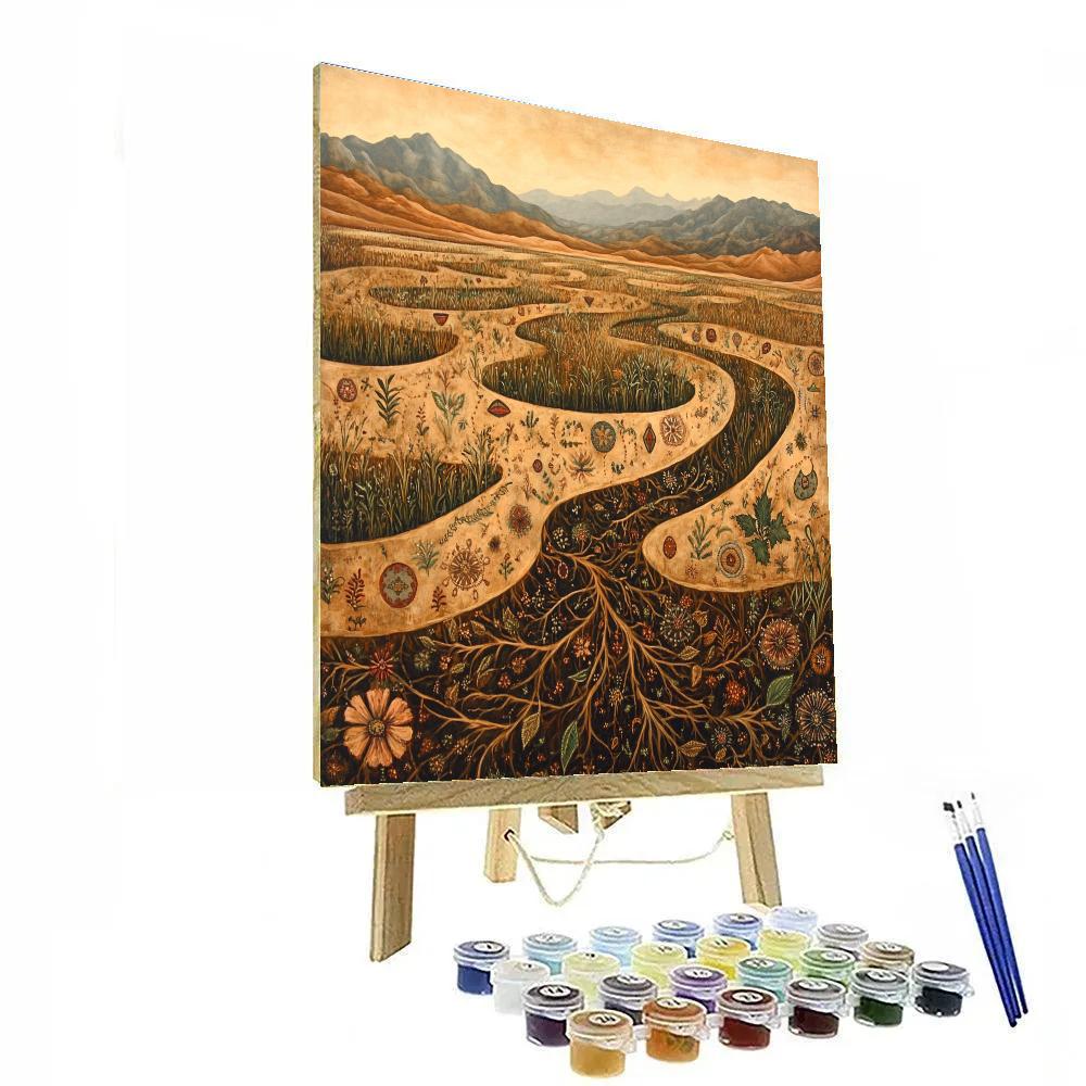 Frida Kahlo Inspired Roots Of Memory paint by color