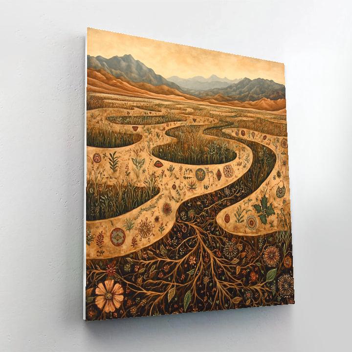 Frida Kahlo Inspired Roots Of Memory paint by color